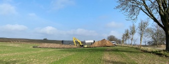 Baugrube mit Bagger &copy; Funkmasten-Infrastrukturgesellschaft MV mbH