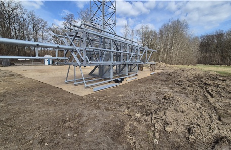 Bauarbeiten am Funkmast M5 Billenhagen